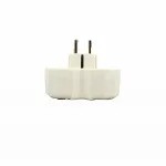 Triplu adaptor stecher cu ceramica si impamantare 2 posturi - Imagine produs en-gros [5]