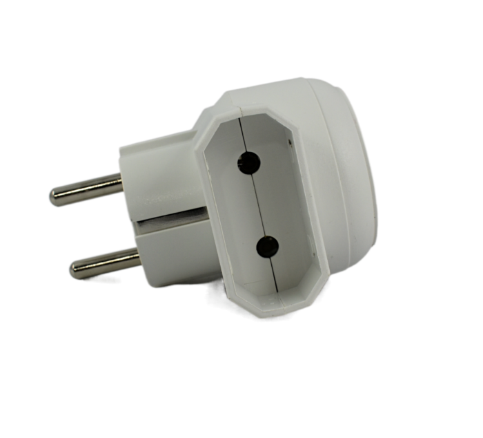 Triplu stecher mixt schuko plus 2 posturi pentru stecher plat Contine contacte dun cupru [2]