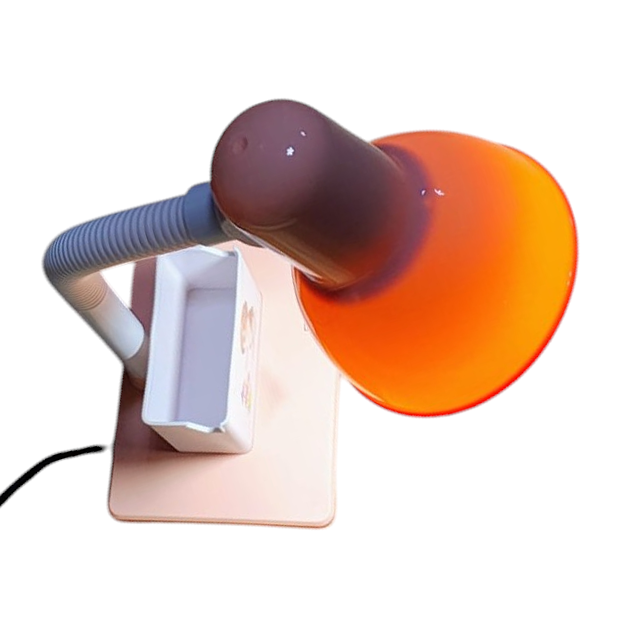 Veioza cu suport telefon si pixuri cu brat reglabil ,soclu E27 ,alimentat la 220V-roz-pal [4]