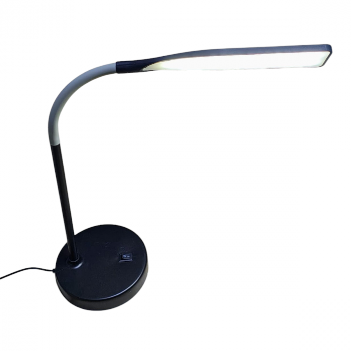 Veioza,Lampa de birou cu brat flexibil ,rotire la 360°,cu lumina alba, 5W, alimentare  la usb - neagra [2]