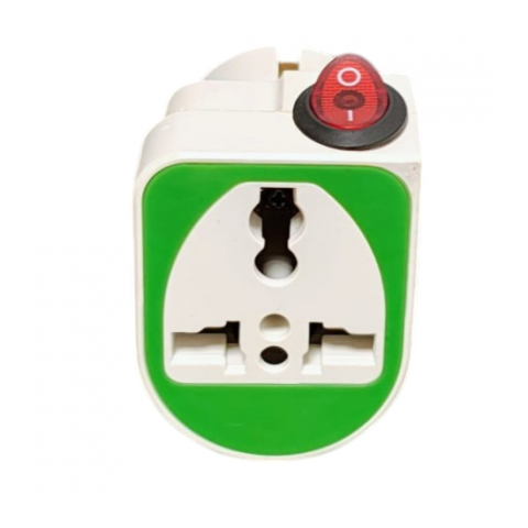 Adaptor America cu intrerupator cu led rosu ,contacte cupru - Imagine produs en-gros