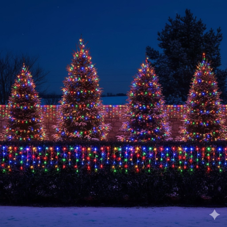 Instalație Franjuri Exterior 12m – 240 LED-uri Multicolor [1]