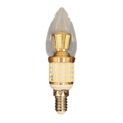 Bec LED tip lumânare decorativ 14W E14, design elegant pentru candelabre și lămpi