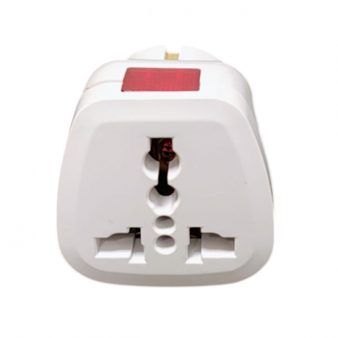 Prize și Întrerupătoare - Stecher adaptor universal cu LED rosu si contacte cupru - Imagine produs en-gros