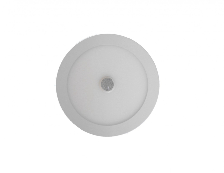 Aplice ,becuri si corpuri cu senzor - Aplică LED 12W cu Senzor, Carcasă Metalică, Geam Sticlă, Ø160mm, 6500K