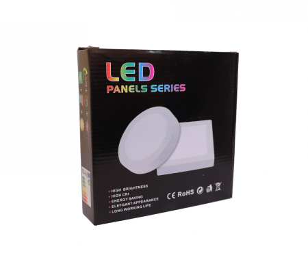 Aplică LED 12W cu Senzor, Carcasă Metalică, Geam Sticlă, Ø160mm, 6500K [2]