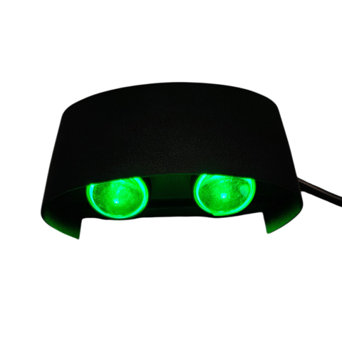 Bec Color led - Aplica LED 2x2W Exterior Negru AL-042 6500K