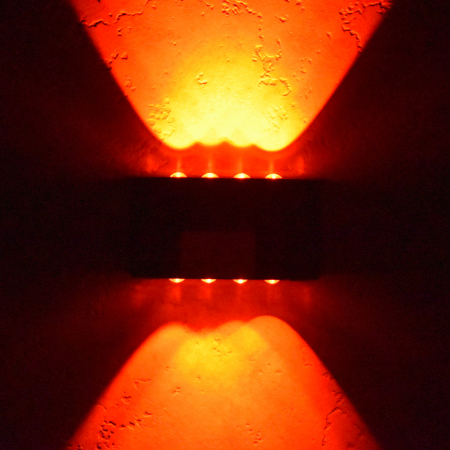 Aplica solara LH-799 de perete gard  exterior cu LED lumina albastra sau rosie sus- jos [5]