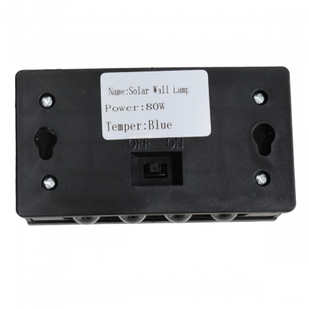 Aplica solara LH-799 de perete gard  exterior cu LED lumina albastra sau rosie sus- jos [1]