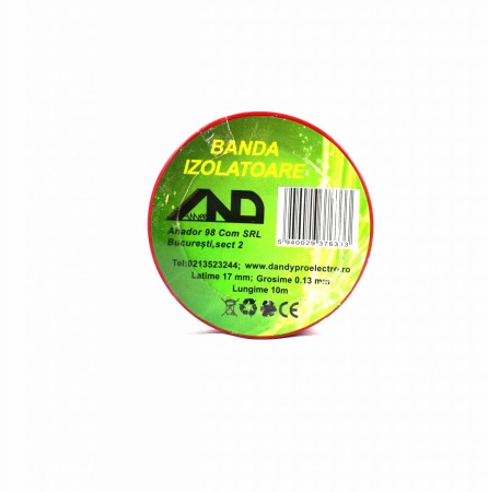 Trasee cabluri electrice - Banda Izolatoare 10M Rosie - Imagine produs en-gros