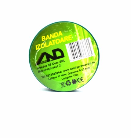 Banda izolier - Banda Izolatoare 10M Verde - Imagine produs en-gros