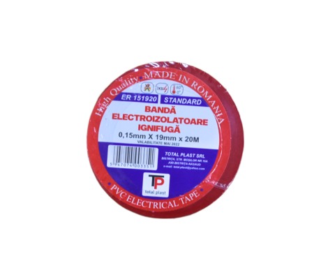 Trasee cabluri electrice - BANDA IZOLATOARE 20M TOTAL PLAST ROSIE - Imagine produs en-gros