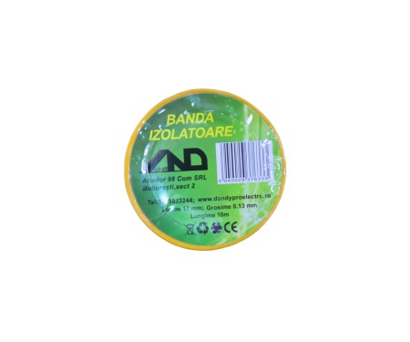 Trasee cabluri electrice - BANDA IZOLATOARE PVC 10M GALBENA - Imagine produs en-gros