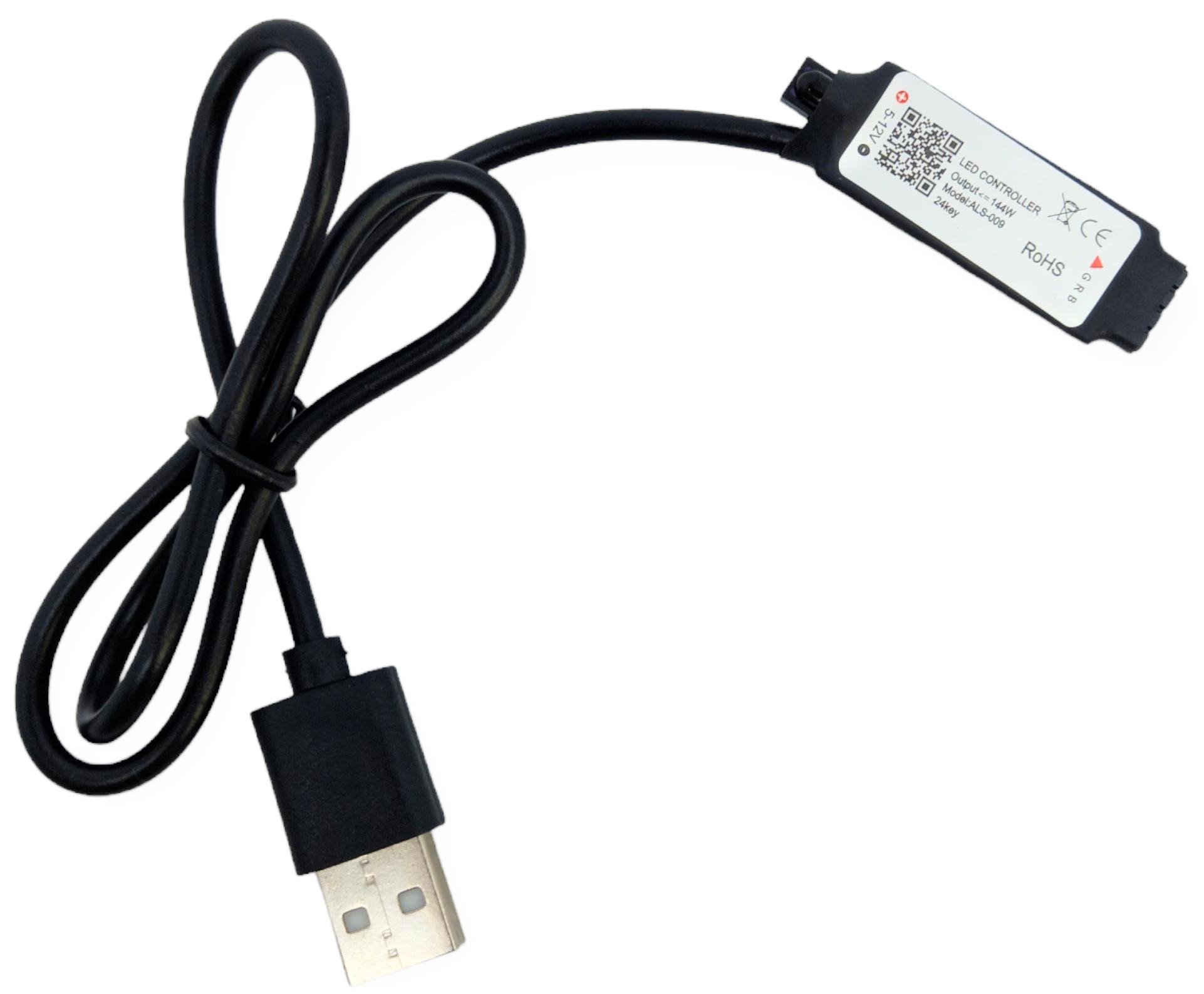 Bandă LED RGB 5050 cu Muzică și Telecomandă – 5m , USB,Negru [2]
