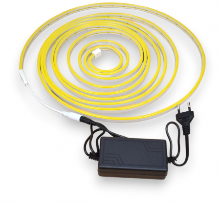 Banda LED - Banda led tip neon Flex portocaliu silicon SMD2835 lungime 5m
