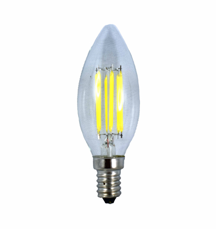 Becuri  Led - Bec C35 E14 6W Filament Lumina Calda