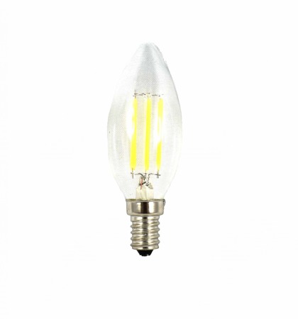 Corpuri de Iluminat - Bec C35 E14 6W Filament Lumina Rece - Imagine produs en-gros