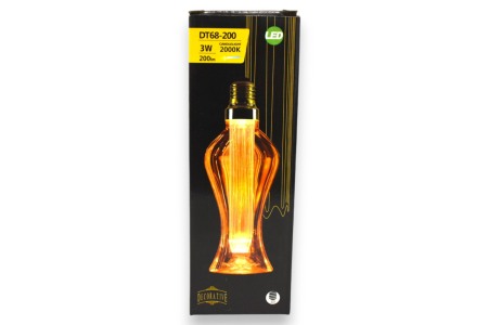 Bec decorativ Vintage tip amfora , dimabil 3W E27 DT68-200 - Imagine produs en-gros [1]