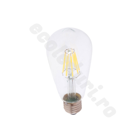 Bec E27 cu filament tip para LED 8W lumina rece