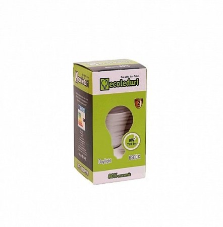 Bec LED E27 9W 6500K Ecoleduri - Imagine produs en-gros [1]