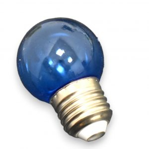 Bec Color led - Bec  LED G45 albastru transparent E27 10 buc