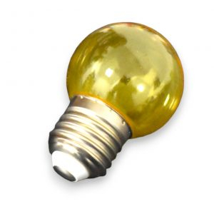 Bec Color led - Bec  LED G45 galben transparent E27 10 buc