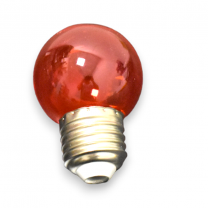 Bec Color led - Bec  LED G45 rosu transparent E27 10 buc