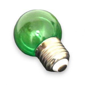 Bec Color led - Bec  LED G45 verde transparent E27 10 buc