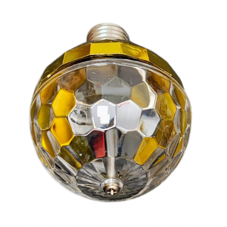 Becuri & lampi led cu fasung - Bec LED RGB rotativ compatibil cu fasung E27,6 leduri colorate diferit , iluminare ambientala, rotatie automata