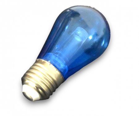 Bec  LED S14 albastru E27 transparent [1]