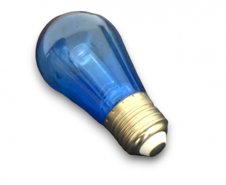 Bec Color led - Bec  LED S14 albastru E27 transparent