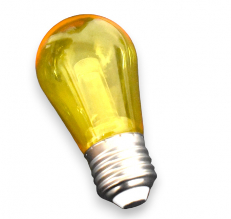 Bec Color led - Bec  LED S14 galben E27 transparent