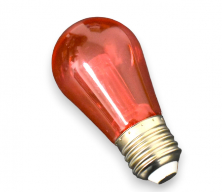 Bec Color led - Bec  LED S14 rosie E27 transparent