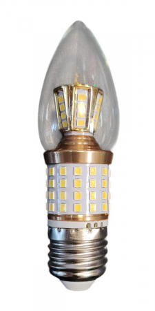 Bec LED tip lumânare decorativ 14W E27 lumină rece pentru candelabru