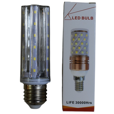 Becuri  Led - Bec LED E27 15W tip porumb 6500K lumină alb rece economic