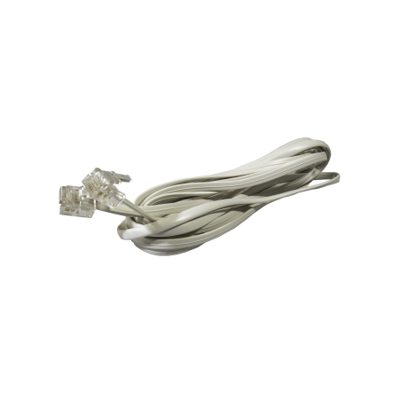 Cablu electric, canal cablu - Cablu telefon mufat , 3m, alb , RJ11 tata - RJ11 tata
