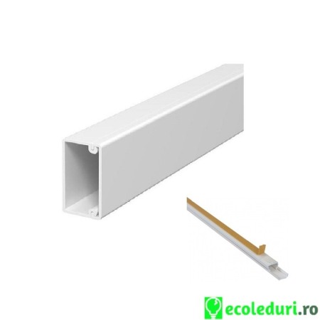 Canal Cablu PVC - Canal cablu cu adeziv 25 x 16 1 bara(2 metri) - Imagine produs en-gros