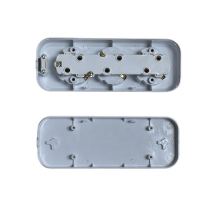 Cap pentru prelungitor, 3 prize, contact cupru, plastic ignifug YW-5813 - Imagine produs en-gros [1]