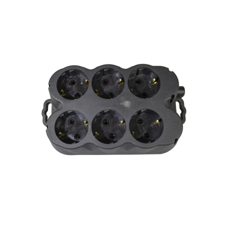 Cap prelungitor 6 posturi , cauciuc (shuko) Atra [1]