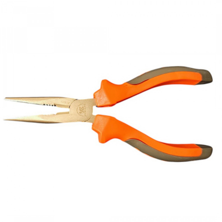 Chei , clesti , patenti - Clește cu cioc ascuțit 8” (205 mm), ergonomic, portocaliu/gri,ecoleduri