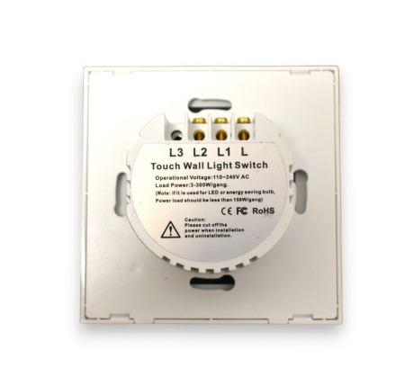 Comutator touch (tactil) alb cu 2 pozitii - Imagine produs en-gros [2]