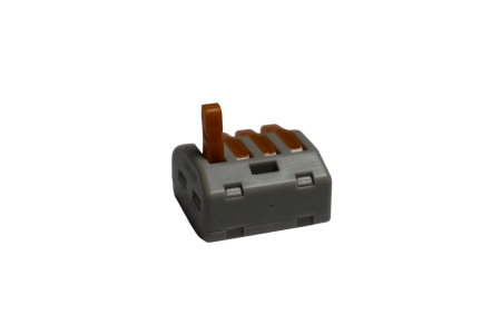 Conector cablu tip wago cu 4 pini si clema de prindere .Reglete cu 4 pini pentru instalatii electrice - Imagine produs en-gros [2]