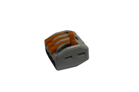 Conector cablu tip wago cu 4 pini si clema de prindere .Reglete cu 4 pini pentru instalatii electrice - Imagine produs en-gros [1]