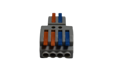 Trasee cabluri electrice - Conector cablu tip wago electric  2 intrari- 4 ieșiri .Reglete  2 intrari 4 ieșiri - Imagine produs en-gros