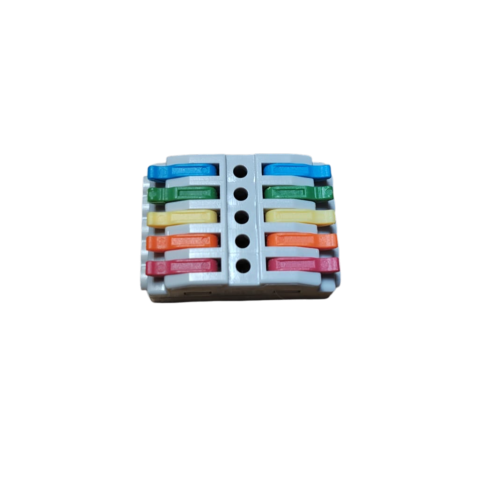 Conector electric tip Wago 5 intrări 5 ieșiri cu pârghii colorate [2]