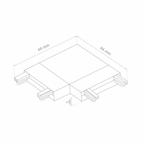 Spoturi led pe sina - Conector sina magnetica Led,dimensiuni L36*W36*H6 imbinare 90 grade orizontala - Proiectoare LED > Sina magnetica aplicata - Imagine produs en-gros