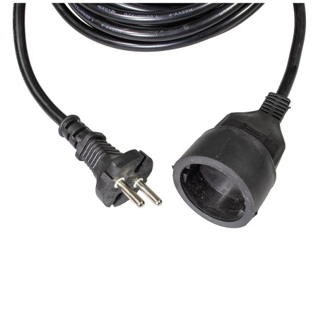 Cordon 30M prelungitor cupla si stecher cauciuc , cablu negru 2x1 - Imagine produs en-gros [1]