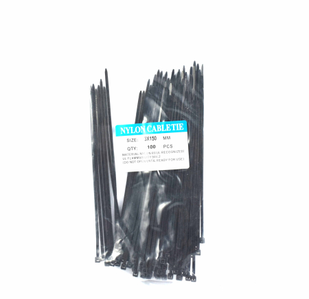 Scule utile / sonerii / rulete - Cose 3x150 Negre - 100buc/set