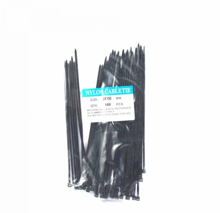 Unelte si Accesorii - Cose 3x150 Negre - 100buc/set - Imagine produs en-gros