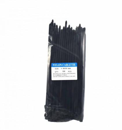 Coliere Plastic - Cose 5x200 Negre 100buc/set - Imagine produs en-gros